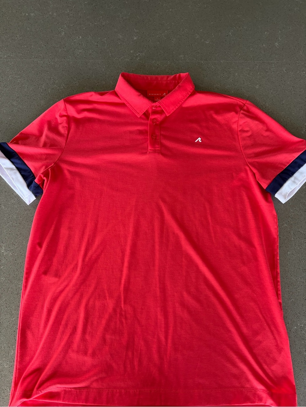 Men's Red Polo Shirt by Unknown Brand - Short Sleeve Collared
